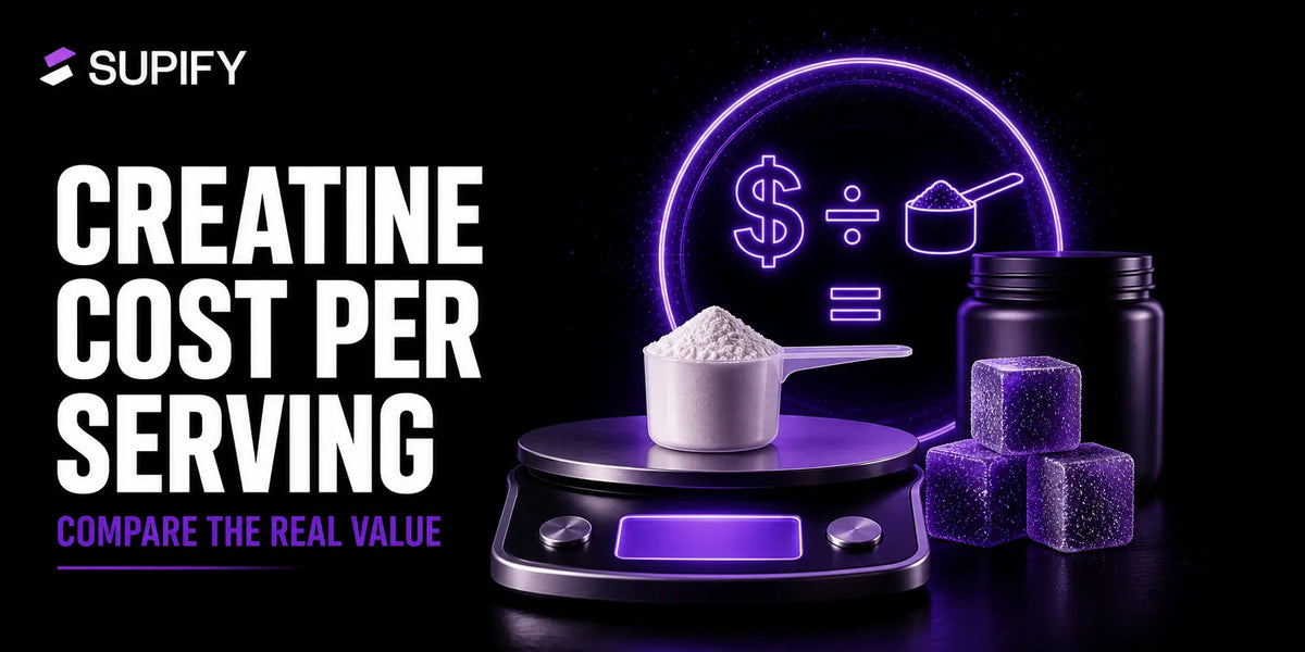 Supify Performance Journal cover: creatine cost per serving