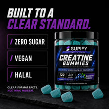 Supify Blueberry Creatine Gummies – zero sugar, vegan and halal