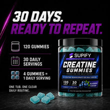 Supify Blueberry Creatine Gummies – 120 gummies, 30 daily servings, four gummies per serving